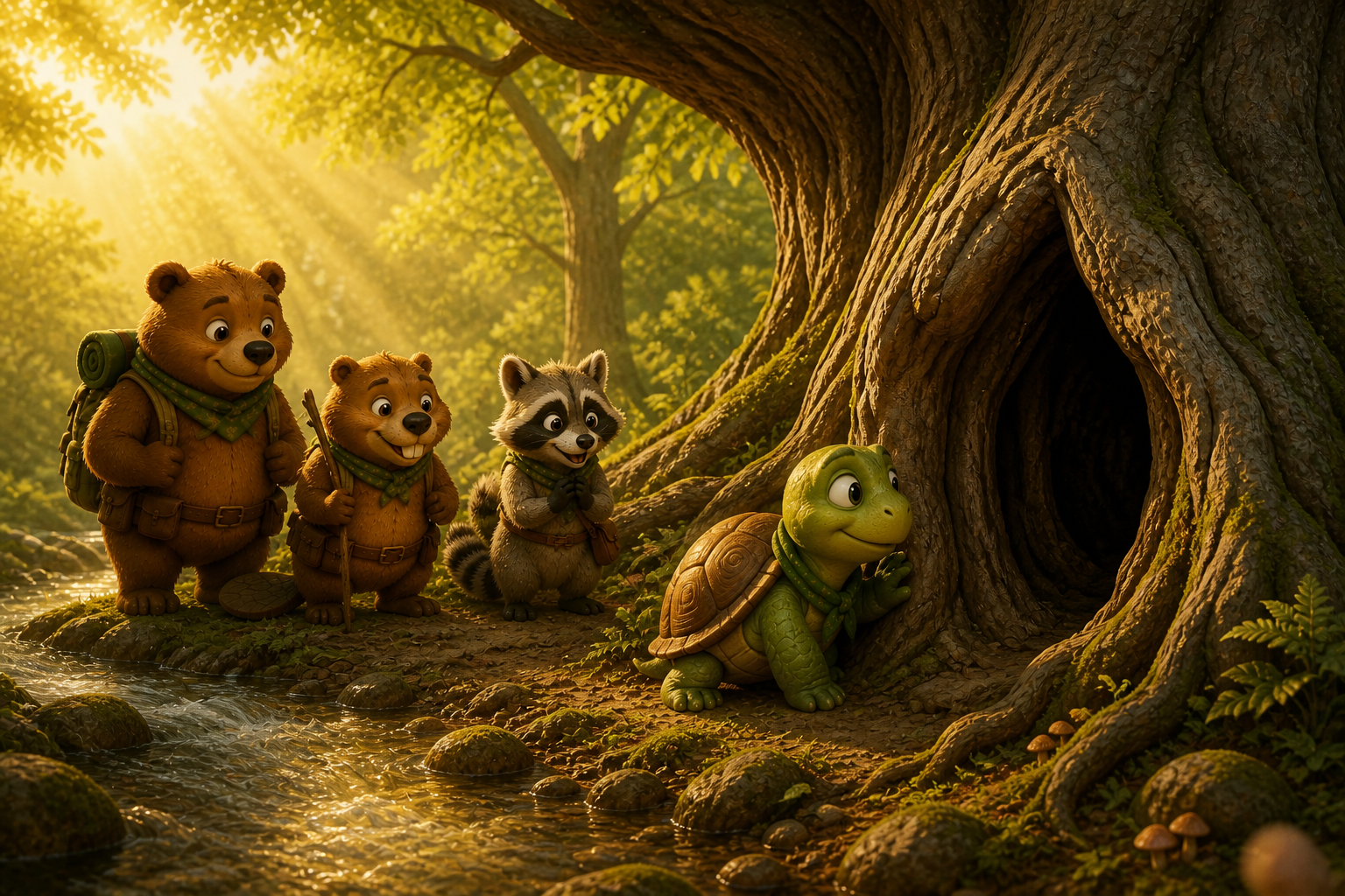 Terezka, Bruno, Bob a Alfréd u tajemného dutého stromu